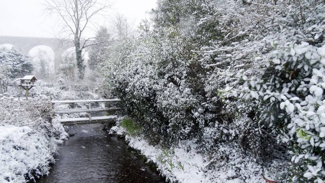 The bridge in the snow.. #snowday The bridge in the snow.. #snowday